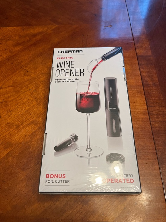Chefman Other - NIB Chefman Electric Wine Opener & Foil Cutter - Stainless Steel